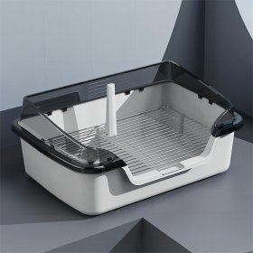 Stainless steel mesh frame with fence large dog bedpan