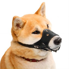 PU imitation leather dog muzzle
