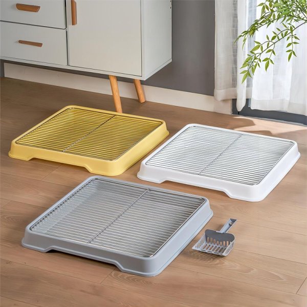 Stainless steel mesh frame pet dog excrement basin dog bedpan