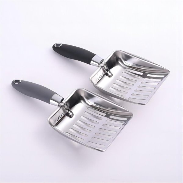 Stainless steel cat litter shovel