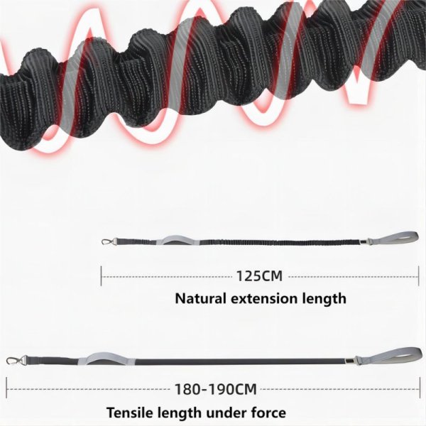 Explosion proof elastic outdoor reflective dog rope
