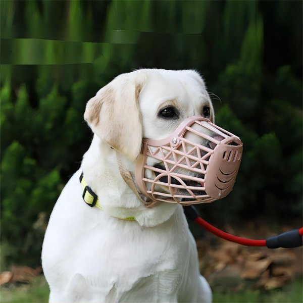 Soft plastic fence muzzle for dogs
