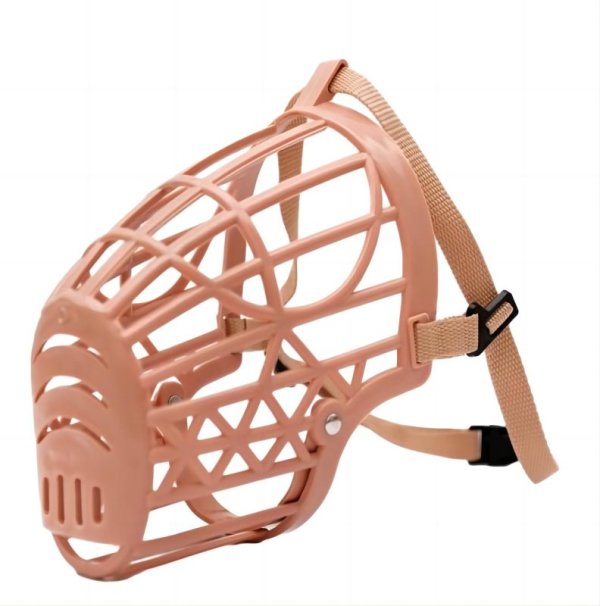 Soft plastic fence muzzle for dogs