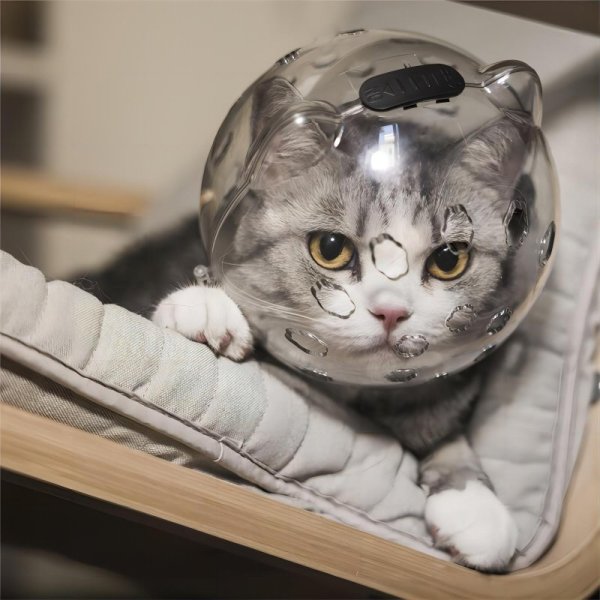 Cat anti licking breathable outdoor headgear