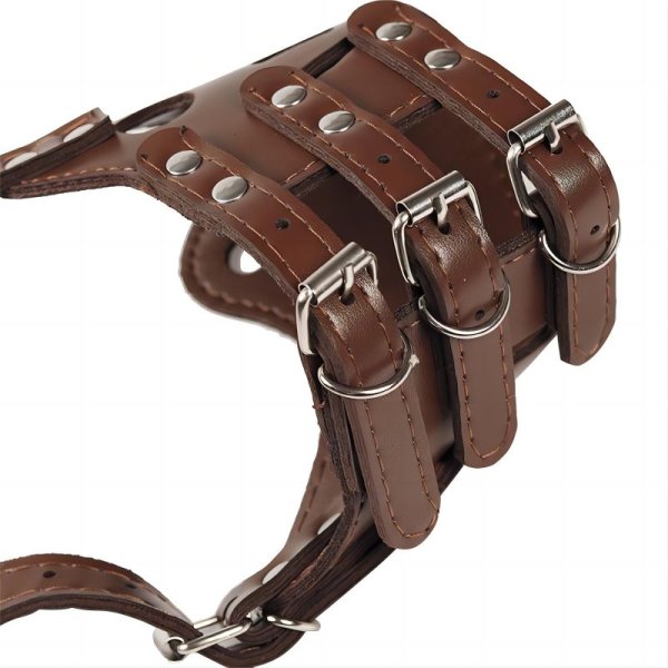 PU imitation leather dog muzzle