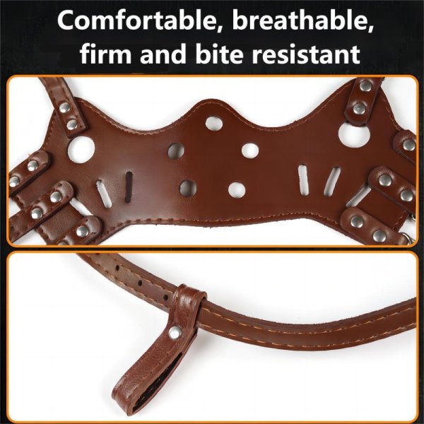 PU imitation leather dog muzzle