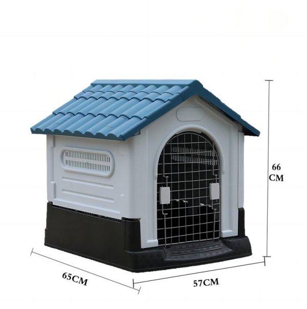Four seasons universal rainproof outdoor doghouse with iron door