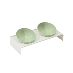 Ceramic Frisbee Oblique Mouth double Bowl