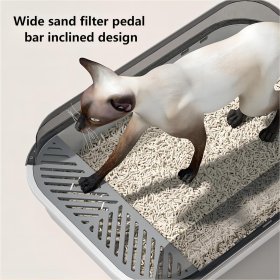 Extra large splashproof cat litter basin