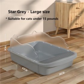 Semi enclosed anti splash open cat toilet