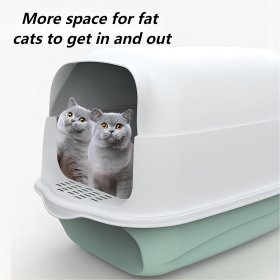 Fully enclosed cat toilet