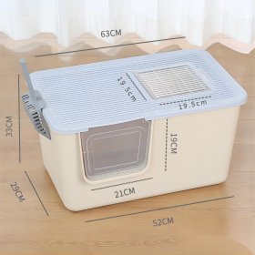 Fully enclosed and open dual-purpose cat litter basin