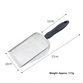 Stainless steel cat litter shovel