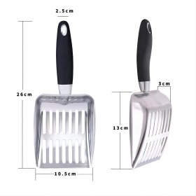 Stainless steel cat litter shovel