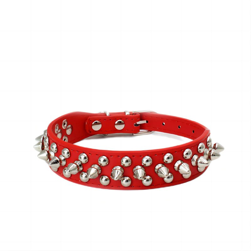 Bullet head rivet dog collar