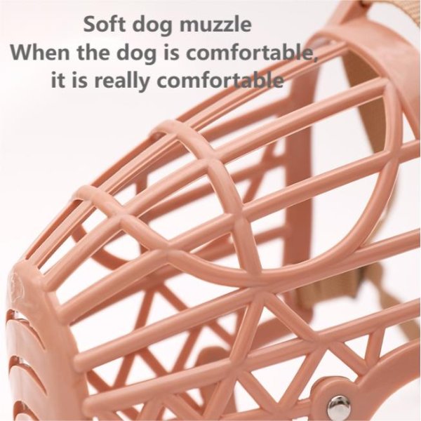 Soft plastic fence muzzle for dogs