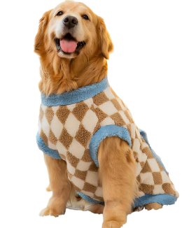 Autumn Warm Vest Checkerboard Pocket Fleece