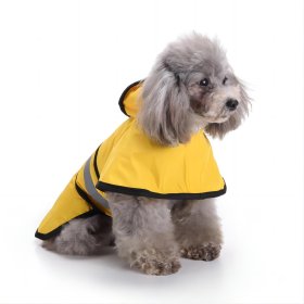 Small dog rainproof, windproof, and reflective poncho