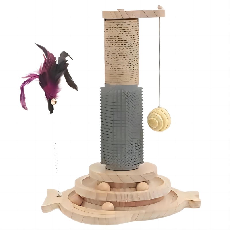 Solid wood spring leakage rocking ball turntable