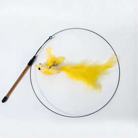 Colorful simulation feather cat-teasing stick