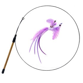 Colorful simulation feather cat-teasing stick